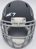 MICHAEL VICK AUTOGRAPHED FALCONS SLATE GRAY MINI HELMET BECKETT WITNESS 243637