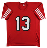 Brock Purdy Authentic Signed Red Pro Style Jersey w/ Dropshadow BAS Witnessed