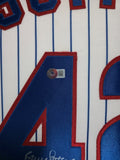 FRAMED CHICAGO CUBS BRUCE SUTTER AUTOGRAPHED SIGNED JERSEY BECKETT HOLO