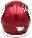 RUSSELL WILSON AUTOGRAPHED WISCONSIN FLASH RED MINI HELMET FANATICS HOLO 227951