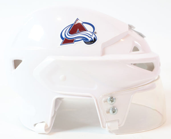 Peter Forsberg autographed Avs white mini helmet inscribed JSA COA