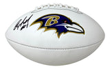 Anquan Boldin Signed Baltimore Ravens Logo Football BAS