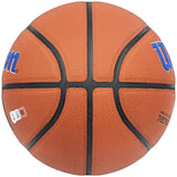 ALLEN IVERSON AUTOGRAPHED SIGNED 76ERS LOGO BASKETBALL BECKETT WITNESS 232870