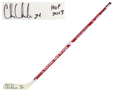 Chris Chelios Signed Red Wings 48 Inch Full Size Hockey Stick w/HOF 2013 -SS COA