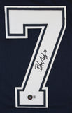 Brandon Aubrey Authentic Signed Navy Blue Pro Style Jersey BAS Witnessed 2