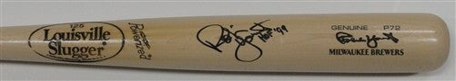 Brewers ROBIN YOUNT Signed Louisville Slugger P72 Model Bat AUTO w/ HOF '99 -JSA