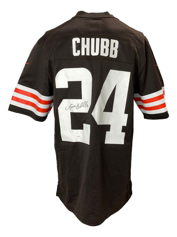 Nick Chubb Signed Cleveland Browns Nike Game Replica Jersey JSA Hologram