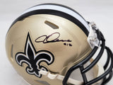 CHRIS OLAVE AUTOGRAPHED SIGNED SAINTS GOLD SPEED MINI HELMET BECKETT QR 206047
