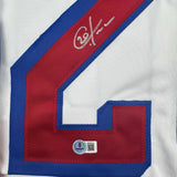 Autographed/Signed Chris Kreider New York White Jersey Beckett BAS COA
