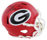 Georgia Hines Ward Signed Full Size Speed Rep Helmet W/ Case BAS Witnessed