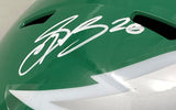 Saquon Barkley Signed Eagles FS Kelly Green Replica Speed Helmet PSA/DNA