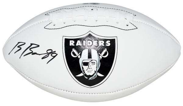 BROCK BOWERS SIGNED AUTOGRAPHED LAS VEGAS RAIDERS LOGO FOOTBALL BECKETT