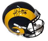 Marshall Faulk Autographed St Louis Rams TB '81-'99 Authentic Helmet BAS 40076