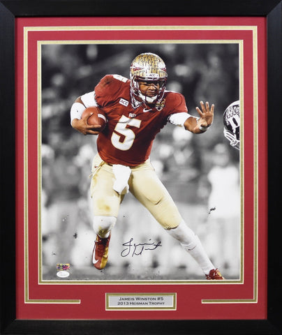 JAMEIS WINSTON AUTOGRAPHED FLORIDA STATE SEMINOLES 16x20 FRAMED PHOTO JSA