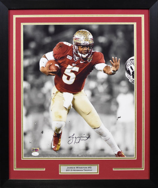 JAMEIS WINSTON AUTOGRAPHED FLORIDA STATE SEMINOLES 16x20 FRAMED PHOTO JSA