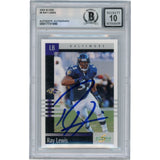 Ray Lewis Autographed/Signed 2003 Score #5 Slabbed Trading Card Beckett 50024