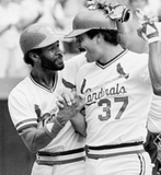 Ozzie Smith & Keith Hernandez Signed 1982 Cardinals World Series Framed Card/JSA