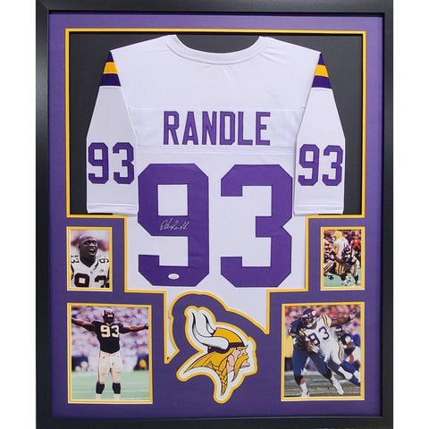John Randle Autographed Signed Framed Minnesota Vikings Jersey JSA