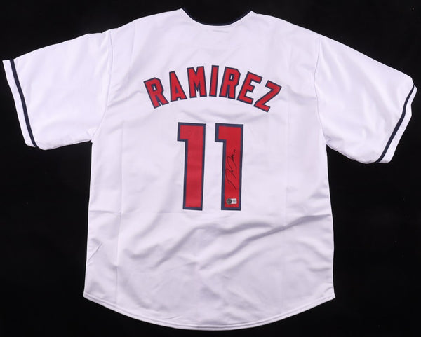 Jose Ramirez Signed Cleveland Guardians White Jersey (Beckett) 2xAll Star/ 3rd B