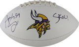 Andrew Sendejo Autographed/Signed Minnesota Vikings Logo Football SKOL DEN 59387