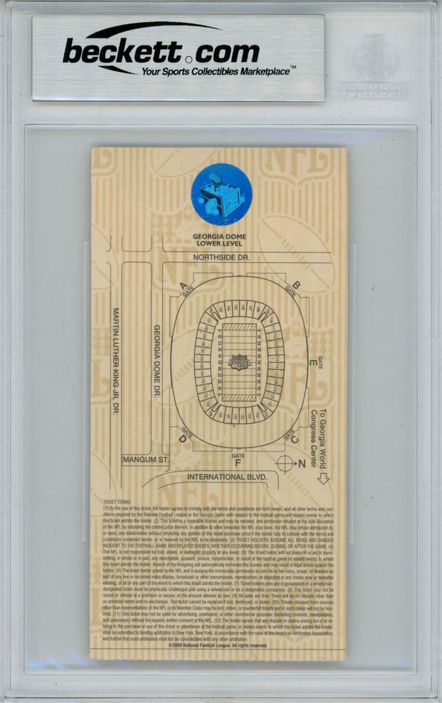 Kurt Warner Signed St Louis Rams Grade 6 Ticket Stub SB MVP Beckett 40 ...