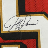 FRAMED Autographed/Signed JEFF GARCIA 33x42 Red Football Jersey BAS COA