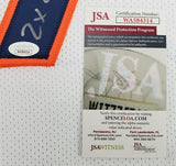 Ed McCaffrey "2x SB Champs" Signed Denver Broncos White Jersey (JSA COA) WR