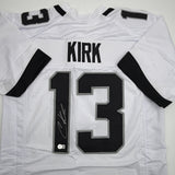 Autographed/Signed Christian Kirk Jacksonville White Football Jersey Beckett COA
