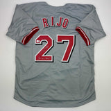 Autographed/Signed Jose Rijo 90 WS MVP Cincinnati Grey Jersey Beckett BAS COA