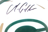 Matthew Golden Autographed Green Bay Packers 24 Alt Mini Helmet Beckett 51646