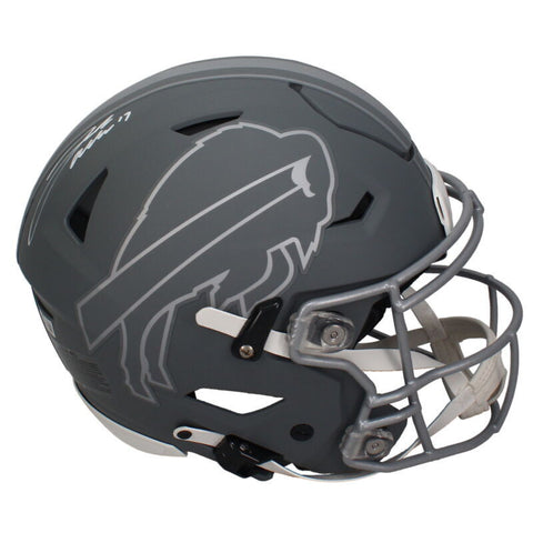Josh Allen Autographed Buffalo Bills Slate Authentic Speed Flex Helmet Beckett