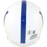 Edgerrin James Autographed Indianapolis Colts VSR4 Mini Helmet Beckett 51583