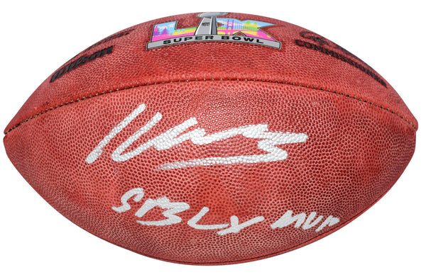 KENNETH WALKER SIGNED SEATTLE SEAHAWKS SUPER BOWL 60 WILSON FOOTBALL + SB LX MVP