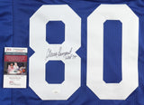 Steve Largent Signed Seattle Seahawks Stat Jersey Inscribed "HOF '95" (JSA COA)