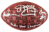 Bills (3) Reed, Kelly & Thomas Signed Wilson "Duke" Showcase Nfl Football BAS W