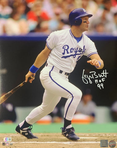 KC Royals GEORGE BRETT Signed 16x20 AUTO Photo #2 w/ "HOF '92" AUTO - BAS