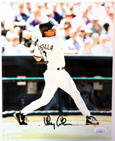 Vinny Castilla Autographed Colorado Rockies 8x10 Photo JSA COA