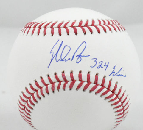 Nolan Ryan Autographed Rawlings OML Baseball w/ 324 Wins - PSA *Blue