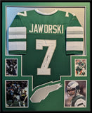 FRAMED RON JAWORSKI AUTOGRAPHED SIGNED PHILADELPHIA EAGLES JERSEY JSA COA