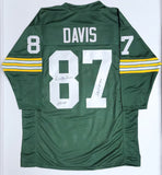 Packers WILLIE DAVIS Signed Custom Green Throwback Jersey AUTO w/ HOF + SB -JSA