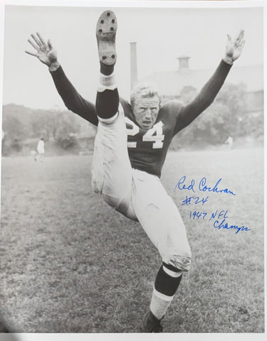 Cardinals QB and Packers Head Coach RED COCHRAN (d) Signed 8x10 Photo #6 AUTO