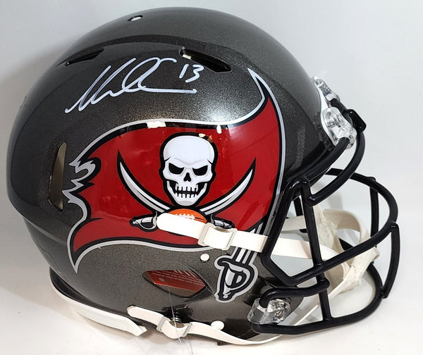 Buccaneers MIKE EVANS Signed Full Size Riddell Authentic Speed Helmet AUTO BAS