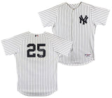 Yankees Mark Teixeira Signed White Pinstripe Majestic Authentic Jersey PSA/DNA