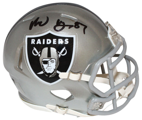 Michael Mayer Signed Las Vegas Raiders Flash Mini Helmet Beckett 40366