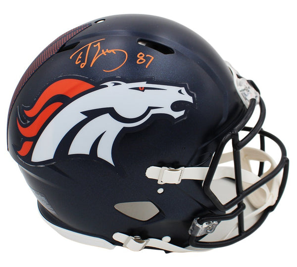 Ed McCaffrey Signed Denver Broncos Speed Authentic NFL Helmet