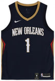 Zion Williamson New Orleans Pelicans Signed Navy Swingman Jersey
