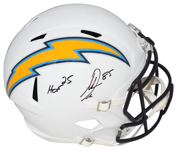 ANTONIO GATES SIGNED SAN DIEGO CHARGERS FULL SIZE SPEED HELMET W/ HOF 25