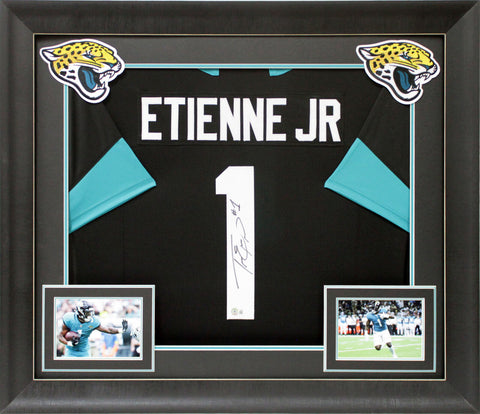 Travis Etienne Authentic Signed Black Pro Style Framed Jersey BAS Witnessed