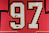 SIMEON RICE (Buccaneers red TOWER) Signed Autographed Framed Jersey Beckett