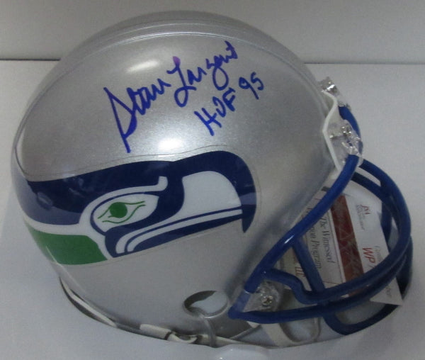 Seattle Seahawks STEVE LARGENT Signed Mini Helmet AUTO - HOF 1995 - 7 x P -JSA!!